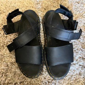 Dr. Martens Voss Black Leather Sandal Size 8